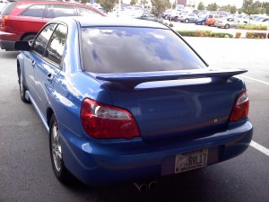 Subaru WRX rear view